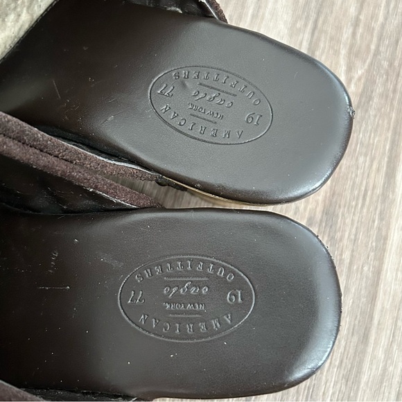 American Eagle Outfitters Brown Leather Clogs Women Size 6 - Picture 9 of 13
